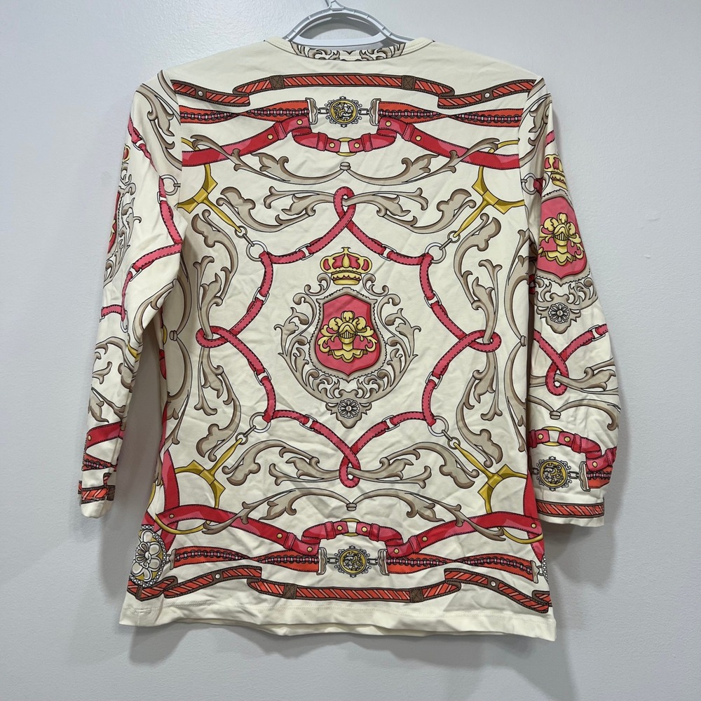 J Mclaughlin Signature Tee NWT $168 Small Catalina Cloth Neo Courbette Pink‎ - Picture 2 of 6